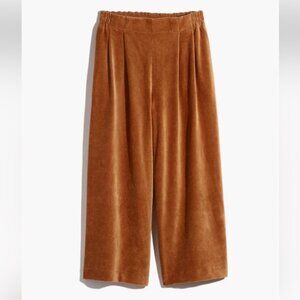 Madewell Texture & Thread Pleated wide leg corduroy pants in warm hickory
